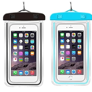 waterproof phone pouch rain mobile cover universal waterproof phone case underwater dry bag for mobile cash documents water proof bag for beach boating swimming water park blackblue