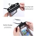Waterproof Phone Pouch, rain Mobile Cover, Universal Waterproof Phone Case, Underwater Dry Bag for Mobile, Cash, documents, Water Proof Bag for Beach Boating Swimming Water Park (Black+White)