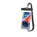 Waterproof Pouch for Phone Black Pack of 1 with Lanyard