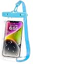 Waterproof Pouch for Phone Blue Pack of 1 with Lanyard