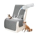 Waterproof Sectional Reclining Couch Covers L Shaped Recliner Sectional Sofa Cover 1 Piece Non Slip Washable Corner Recliner Slipcover Set for Pet Dog (Additional Seat Cover, Stone Gray)