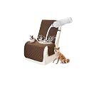 Waterproof Sectional Reclining Couch Covers L Shaped Recliner Sectional Sofa Cover 1 Piece Non Slip Washable Corner Recliner Slipcover Set for Pet Dog (Additional Seat Cover, Light Brown)