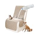 Waterproof Sectional Reclining Couch Covers L Shaped Recliner Sectional Sofa Cover 1 Piece Non Slip Washable Corner Recliner Slipcover Set for Pet Dog (Additional Seat Cover, Oatmeal)