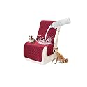 Waterproof Sectional Reclining Couch Covers L Shaped Recliner Sectional Sofa Cover 1 Piece Non Slip Washable Corner Recliner Slipcover Set for Pet Dog (Additional Seat Cover, Red)