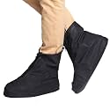 Waterproof Shoe Covers, Reusable Foldable Slip Proof Bottom Overshoes with Zipper, Keep Shoes Dry for Gardening Cycling Fishing Walking in Rain Snow and Mud