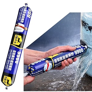 waterproof silicone sealant adhesive 750gm  heavy duty leak repair sealant for roof bathroom amp water tank  weather resistant flexible amp paintable  strong bond for metal tiles steel amp aluminum
