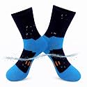 Waterproof Socks - No Sipage, Breathable Over-Ankle Unisex for Men &amp; Women, Hiking, Trekking, Walking, Cycling, Fishing, Running &amp; Outdoor (IN, Alpha, L, Blue Vibe)