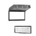 Waterproof Switch Board Cover, Ultra Thin Design for Home and Commercial Use, Ideal for Bathroom Kitchen and Outdoor Protection, Black Translucent