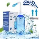Waterpulse Neti Pot 300ml Sinus Rinse Kit for Adults, Kids, Seniors, Blue