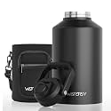 WATERSY 1.5 Gallon Water Bottle Insulated(Cold for 48 Hrs),BPA Free&amp;Leak Proof,196oz Stainless Steel Water Jug,Big thermos,Large Water Bottle with Handle for Gym,Hiking,Camping&amp;Travel,Black