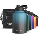WATERSY 1 Gallon Water Bottle Insulated(Cold for 48 Hrs),BPA Free&amp;Leak Proof,128oz Stainless Steel Water Jug,Big thermo,Large Water Bottle with Handle for Gym,Hiking,Camping&amp;Travel,Lake Blue