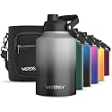 WATERSY 1 Gallon Water Bottle Insulated(Cold for 48 Hrs),BPA Free&amp;Leak Proof,128oz Stainless Steel Water Jug,Big thermo,Large Water Bottle with Handle for Gym,Hiking,Camping&amp;Travel,Gray