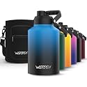 WATERSY 1 Gallon Water Bottle Insulated(Cold for 48 Hrs),BPA Free&amp;Leak Proof,128oz Stainless Steel Water Jug,Big thermo,Large Water Bottle with Handle for Gym,Hiking,Camping&amp;Travel,Gradient Blue