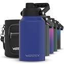 WATERSY 2/3 Gallon Water Bottle Insulated(Cold for 48 Hrs),BPA Free&amp;Leak Proof,87oz Stainless Steel Water Jug/Flask,Big thermo,Large Water Bottle with Handle for Gym,Hiking,Camping,Deep Blue