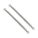 18inch Stainless Steel Corrugated Water Heater Connector Flexible for Female Iron Water Pipes Fitting, 1" FIP x 1" FIP, 18" Length (2 Packs)