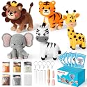 WATINC Needle Felting Kit - 5 Set Unique Different Cute Doll Wool Felt Needle Tools Foam Pad Instruction, DIY Home Decoration Craft Party Supplies for Art Work Starter Beginners (Wild Animal)