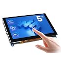 Waveshare 5inch Capacitive Touch Screen LCD Compatible with Raspberry Pi 5/4B/3B+/3A+/2B/B+/A+/Zero/Zero W/WH/Zero 2W CM3+/4 Series Boards 800×480 Resolution HDMI Supports Windows 11/10 / 8.1/8 / 7