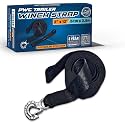 WavesRx 2"x12' Jet Ski Trailer Winch Strap with Stainless Steel Hook & Quick Connect Bow Tow Loop | PWC Winch Strap with SS 316 Hook for Safe Retrieval, Launching & Transporting of Personal Watercraft