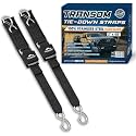 WavesRx Stainless Steel Boat Trailer Transom Tie Down Straps - 2" x 48" (2PK) - Heavy Duty Marine-Grade Tie Downs with Quick Release Buckles - 1,200 lbs MBS - Pontoon & Boat Trailer Accessories