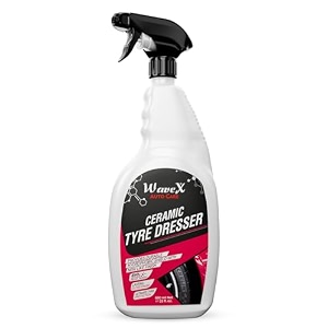 wavex ceramic tyre dresser 650ml  superior protection with extra shine  ceramic power tyre polish for car
