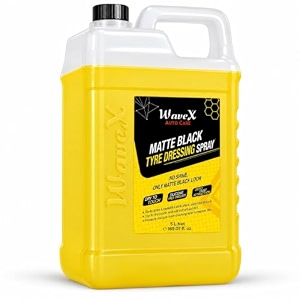 wavex matte black tyre dressing 5l - spray form  liquid car tyre polish