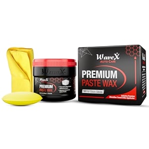 wavex car polish paste wax 460g includes microfiber towel and foam applicator