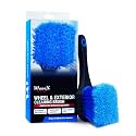 Wavex Wheel & Exterior Cleaning Brush for Car & Bike Detailing | Soft Blooming PVC Bristles | Multi-Surface Cleaning Brush for Wheels, Exterior Trim, Plastic Parts & Upholstery