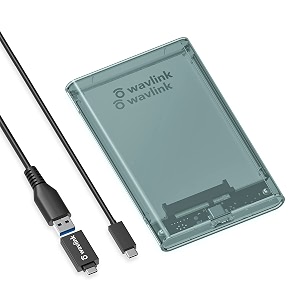 wavlink 2534 usb c gen 2 hard drive enclosure usb c 31 gen 2 to sata iii 6gbps for 57  95mm external hard drive disk case uasp compatible with wd seagate toshiba samsungps4 xbox