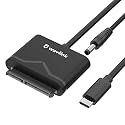 WAVLINK SATA to USB C Adapter Cable, USB C to SATA Hard Drive External Converter for 2.5"/3.5" SSD/HDD, Support UASP (5Gbps), Auto-Sleep Mode with 12V/2A Power Adapter, Max 18TB