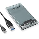 WAVLINK USB 3.0 to SATA External Hard Drive Enclosure for 2.5 inch 5mm/7mm/9.5mm SATA I/II/III HDD/SSD Support UASP Function, Max 4TB Tool-Free Design