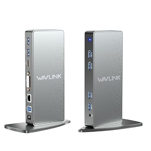 wavlink usb 30 universal dual display docking station with gigabit ethernet supports hdmidvivga2usb 30  4usb 20 audio outputinput for laptop dual monitor - hdmidvivga - vertical stand