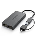 USB 3.0 to Dual HDMI Video Graphics Adapter,4K@30Hz and 1080P@60Hz External Video Card Adapter,Support Windows,Mac, Chrome OS, Android 7.1 Above