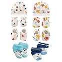 Wavva® Baby Boys Girls Multicolour Cap Booties Mittens and Baby Ankle Socks (0-6 Months) Quality Product Only. (2)
