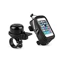 Wavva® Bike Bag with Phone Holder for Mountain Bike, Bike Handlebar Bag with Waterproof Touchscreen Phone Case for Every Phone with Unisex Cool Bell Mini Adjustable Bicycle Bike Accessories Black.