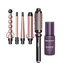 wavytalk Multi Curl 5 in 1 Curling Wand Set and Heat protectant Spray for hair 1.69 Fl Oz