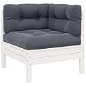 Modern Outdoor Corner Sofa Set in White and Anthracite with Modular Design and Comfortable Cushions for Patio Garden Balcony Seating Furniture