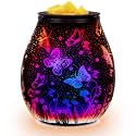 Wax Melt Warmer for Scented Wax- Glass Wax Melter for Home Fragrance with Removable Tray, Essential Oil Warmer Wax Cubes Burner Aroma Night Light for Home Office Bedroom Decor Gifts for Women