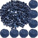Wax Seal Beads, 400Pcs Sealing Wax Beads, Octagon Wax Sealing Beads, Navy Blue Sealing Wax Beads Set for Wax Seal Stamp, Gift Wrapping, Letter Sealing (Navy Blue)