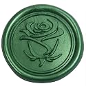 Wax Seal Stickers Rose Wedding Invitation Envelope Seals Stickers 50Pcs Self Adhesive Wax Seal Decals for Party Greeting Card Gift Wrapping Christmas, Pine Green