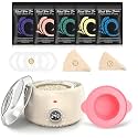 TIKESI Waxing Kit for Women and Men, Digital Wax Warmer with 14OZ 5 Bags Hard Wax Beads, at Home Wax kit for Full Body, Face, Eyebrows, Bikini, Legs, Brazilian &amp; Sensitive Skin