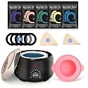 TIKESI Waxing Kit for Women and Men, Digital Wax Warmer with 14OZ 5 Bags Hard Wax Beads, at Home Wax kit for Full Body, Face, Eyebrows, Bikini, Legs, Brazilian &amp; Sensitive Skin