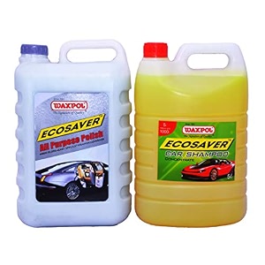 waxpol ecosaver all purpose polish - 5 ltrand waxpol ecosaver car amp bike shampoo concentrate - 5 l for bucket foam and snow foam wash