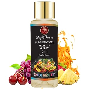way of pleasure lube flavoured lubricant gel - 50ml  water based lube  mix fruit flavour lube