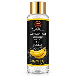 way of pleasure lubricant 2 in 1 water based gel banana
