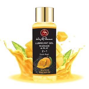 way of pleasure lubricant massage amp play 2 in 1 mango flavour 50ml for men amp women