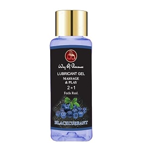way of pleasure lubricant massage gel water based lubes non-sticky and smooth massage lubricant blueberry pack of 1