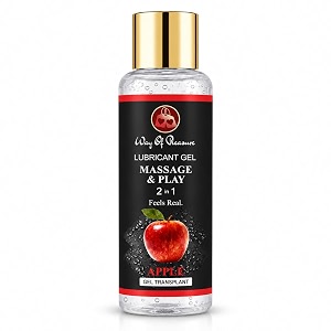 way of pleasure lube massage amp lubricant gel water based lube non-sticky 50ml -apple
