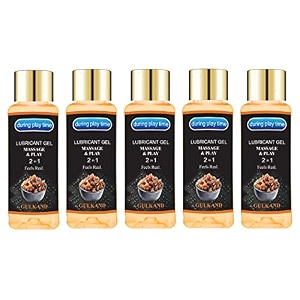 way of pleasure lube massage amp lubricant gel for men amp women water based lube  skin friendly non-sticky and smooth experience  50ml -gulkhand - pack of 5