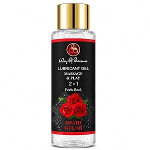 way of pleasure water-based personal lubricant amp massage gel for men amp women skin-friendly paraben-free non-sticky formula smooth feel 50 ml shahi gulab