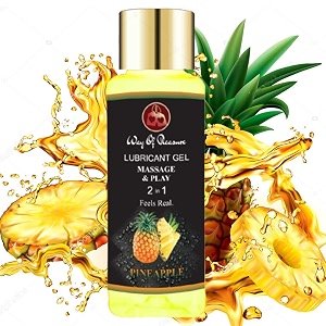 way of pleasure lubricant massage gel water based lubes non-sticky and smooth massage lubricant pineapple
